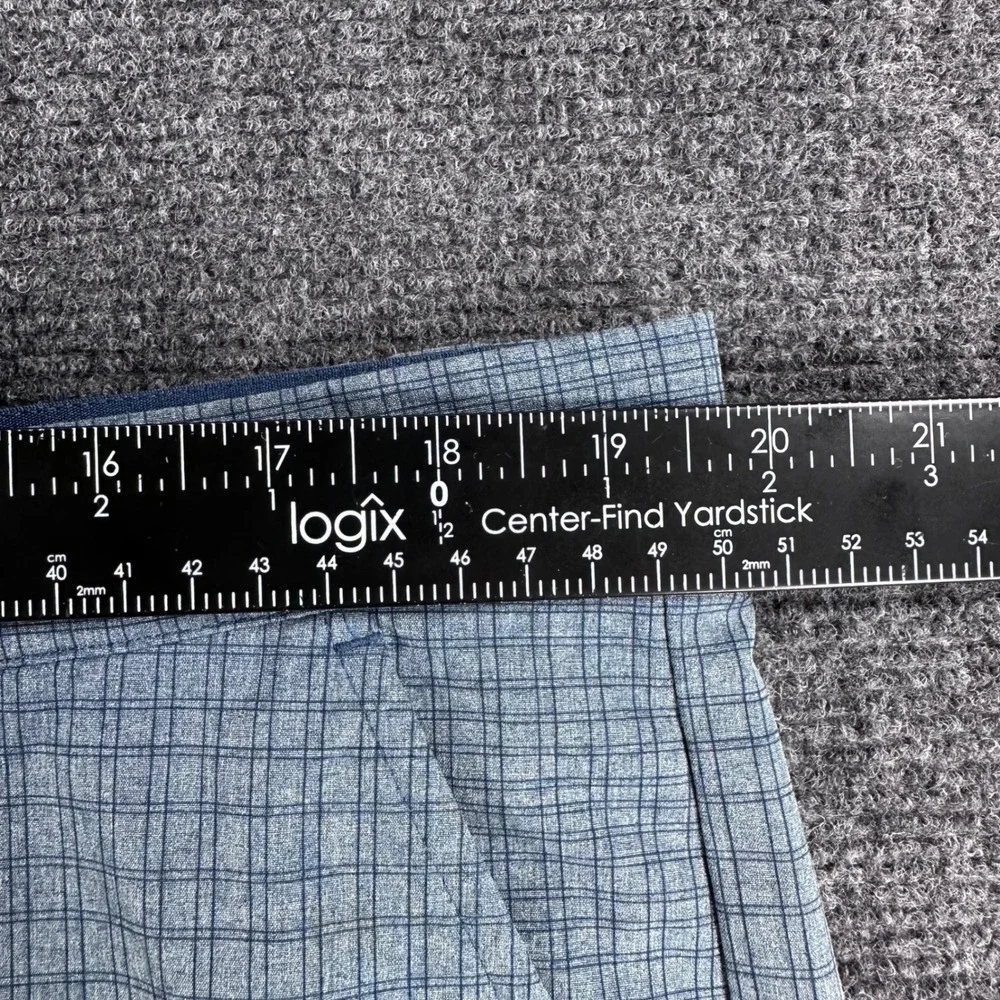 Adidas Shorts Mens 38 Blue Grey Grid Pattern Golf Performance‎ GU5103